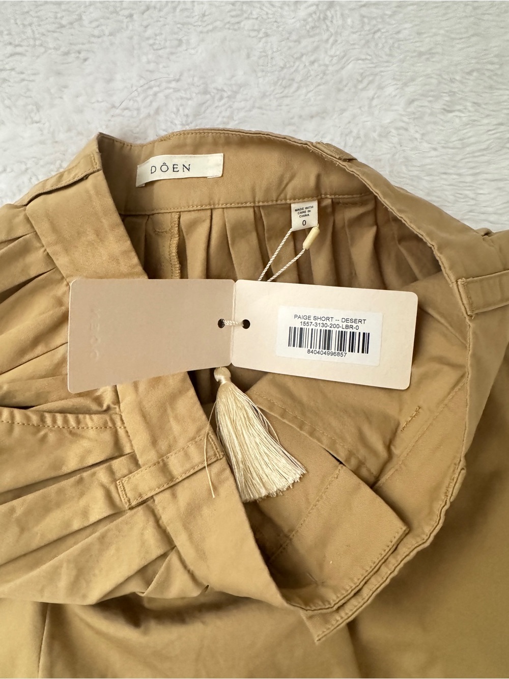 Doen Paige Shorts in color Desert/ size 0/ NWT - Picture 5 of 7